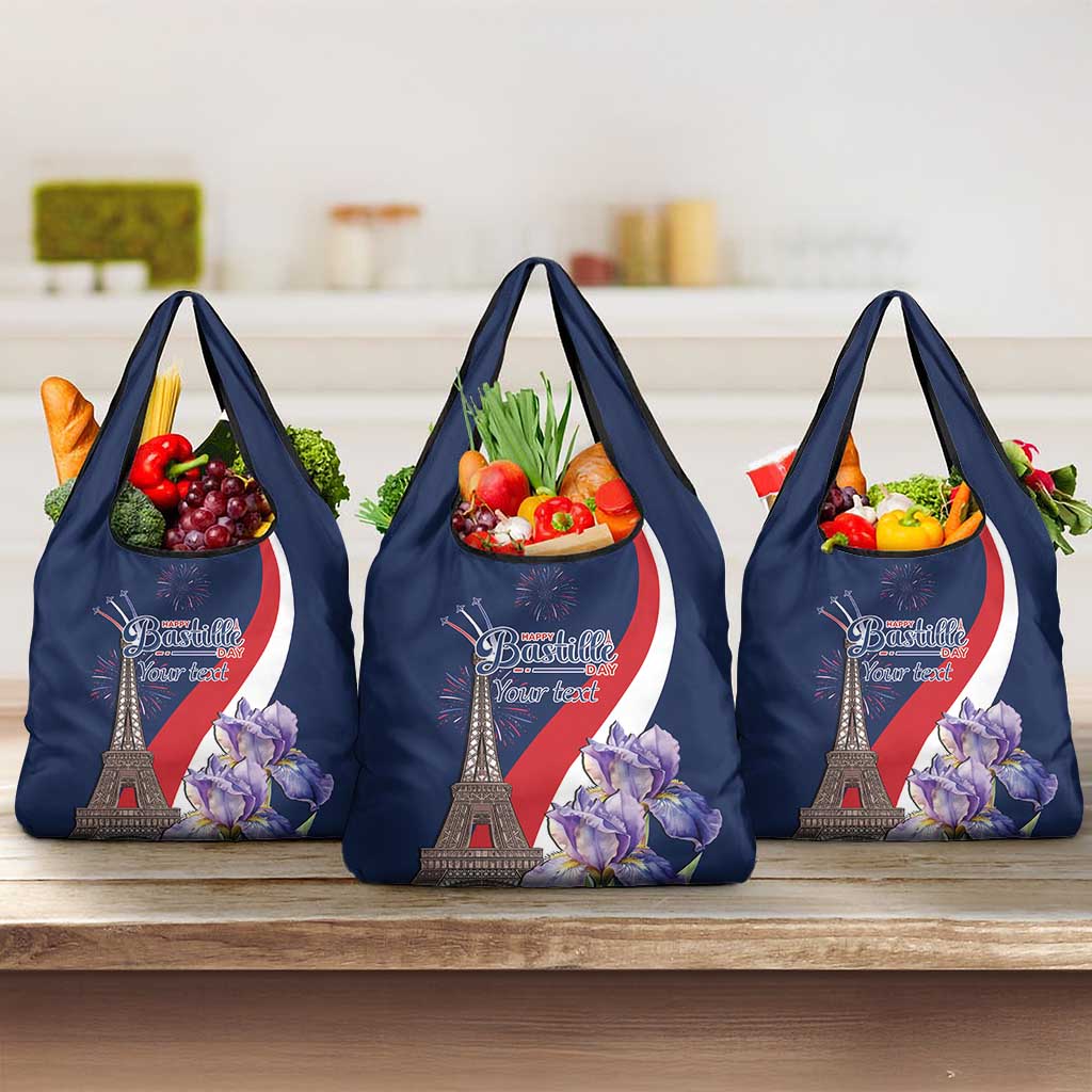Personalized France Bastille Day Grocery Bag Le 14 Juillet