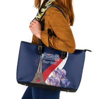 Personalized France Bastille Day Leather Tote Bag Le 14 Juillet