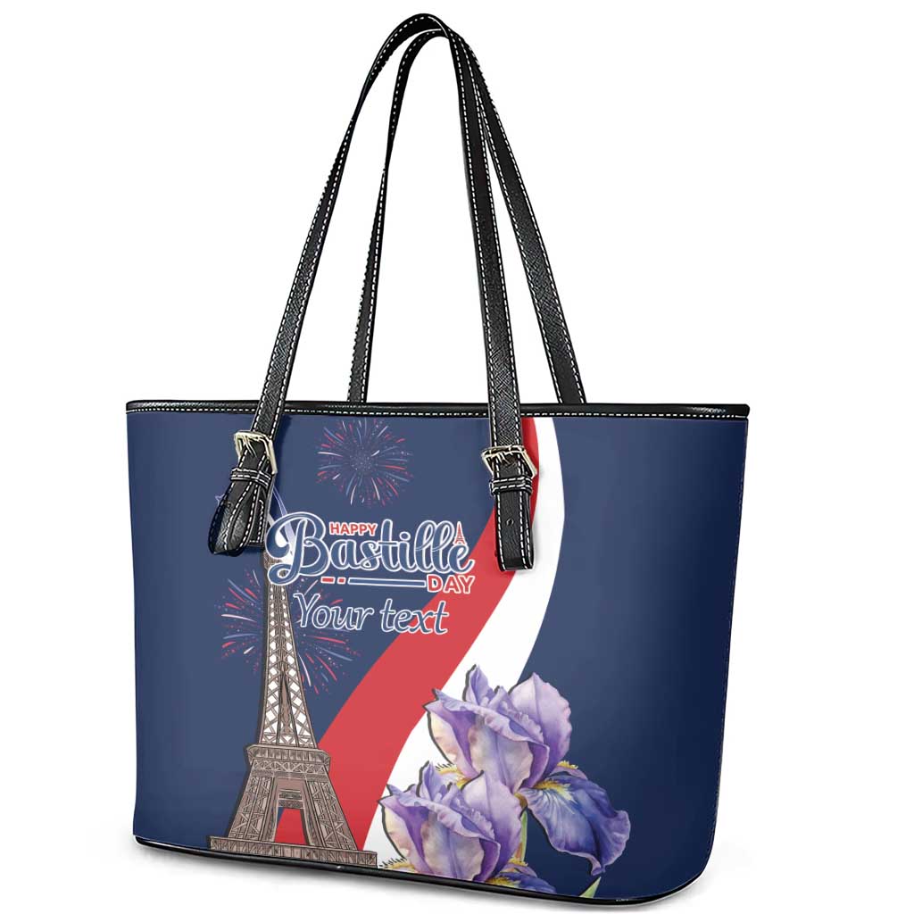 Personalized France Bastille Day Leather Tote Bag Le 14 Juillet