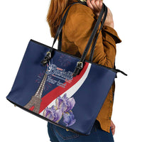 Personalized France Bastille Day Leather Tote Bag Le 14 Juillet