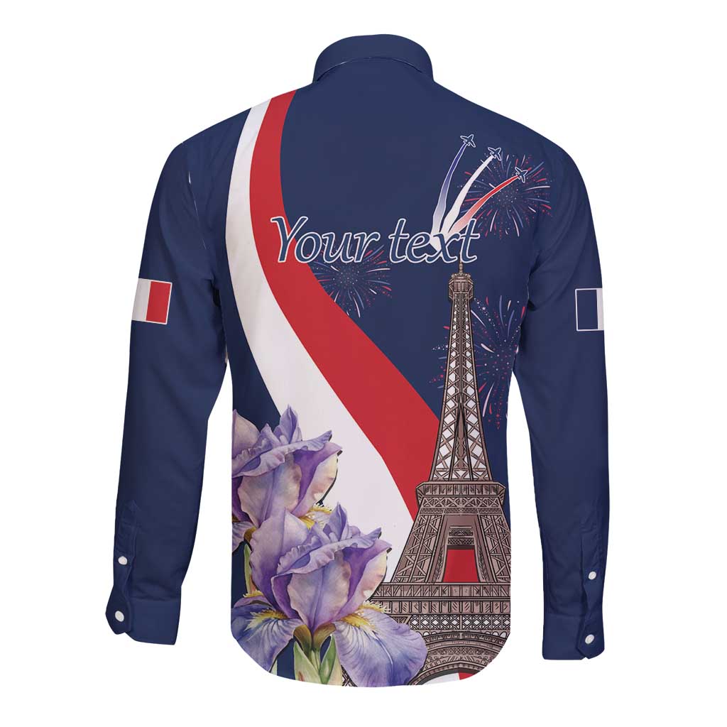 Personalized France Bastille Day Long Sleeve Button Shirt Le 14 Juillet