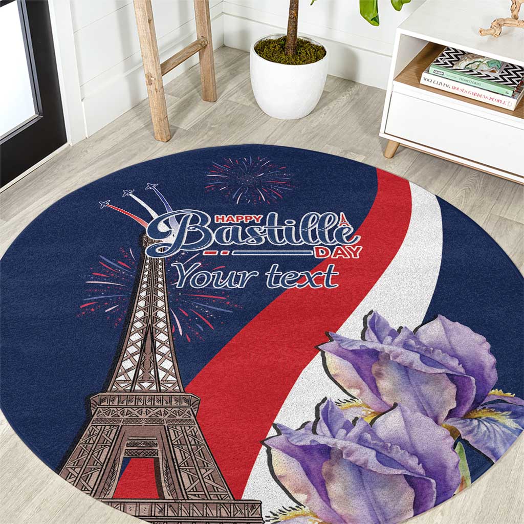 Personalized France Bastille Day Round Carpet Le 14 Juillet