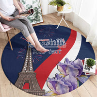 Personalized France Bastille Day Round Carpet Le 14 Juillet