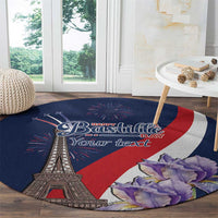 Personalized France Bastille Day Round Carpet Le 14 Juillet