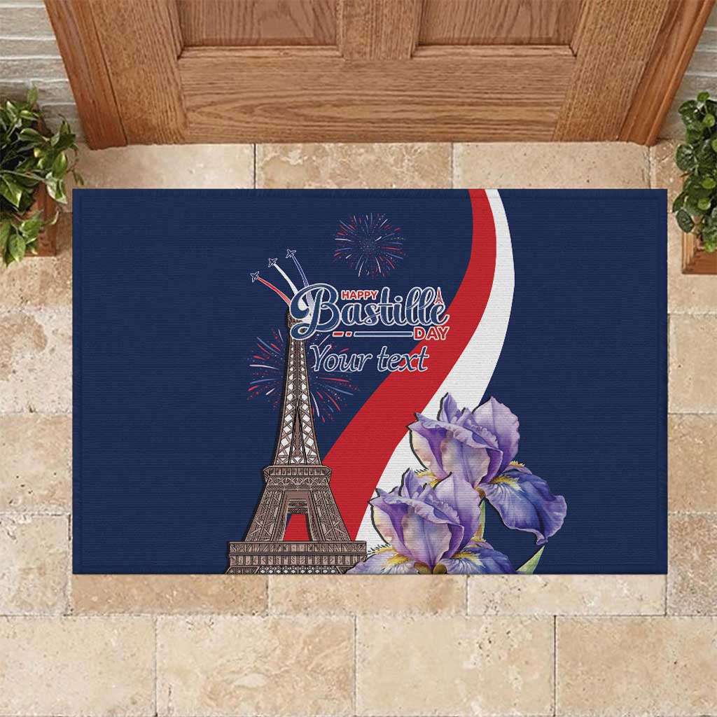 Personalized France Bastille Day Rubber Doormat Le 14 Juillet