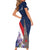 Personalized France Bastille Day Short Sleeve Bodycon Dress Le 14 Juillet
