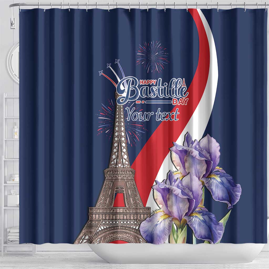 Personalized France Bastille Day Shower Curtain Le 14 Juillet