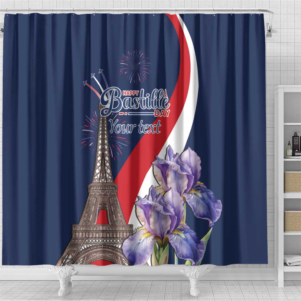 Personalized France Bastille Day Shower Curtain Le 14 Juillet