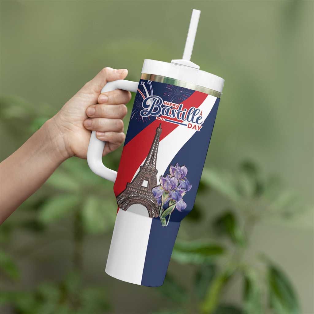 Personalized France Bastille Day Tumbler With Handle Le 14 Juillet