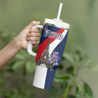Personalized France Bastille Day Tumbler With Handle Le 14 Juillet