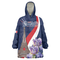 Personalized France Bastille Day Wearable Blanket Hoodie Le 14 Juillet