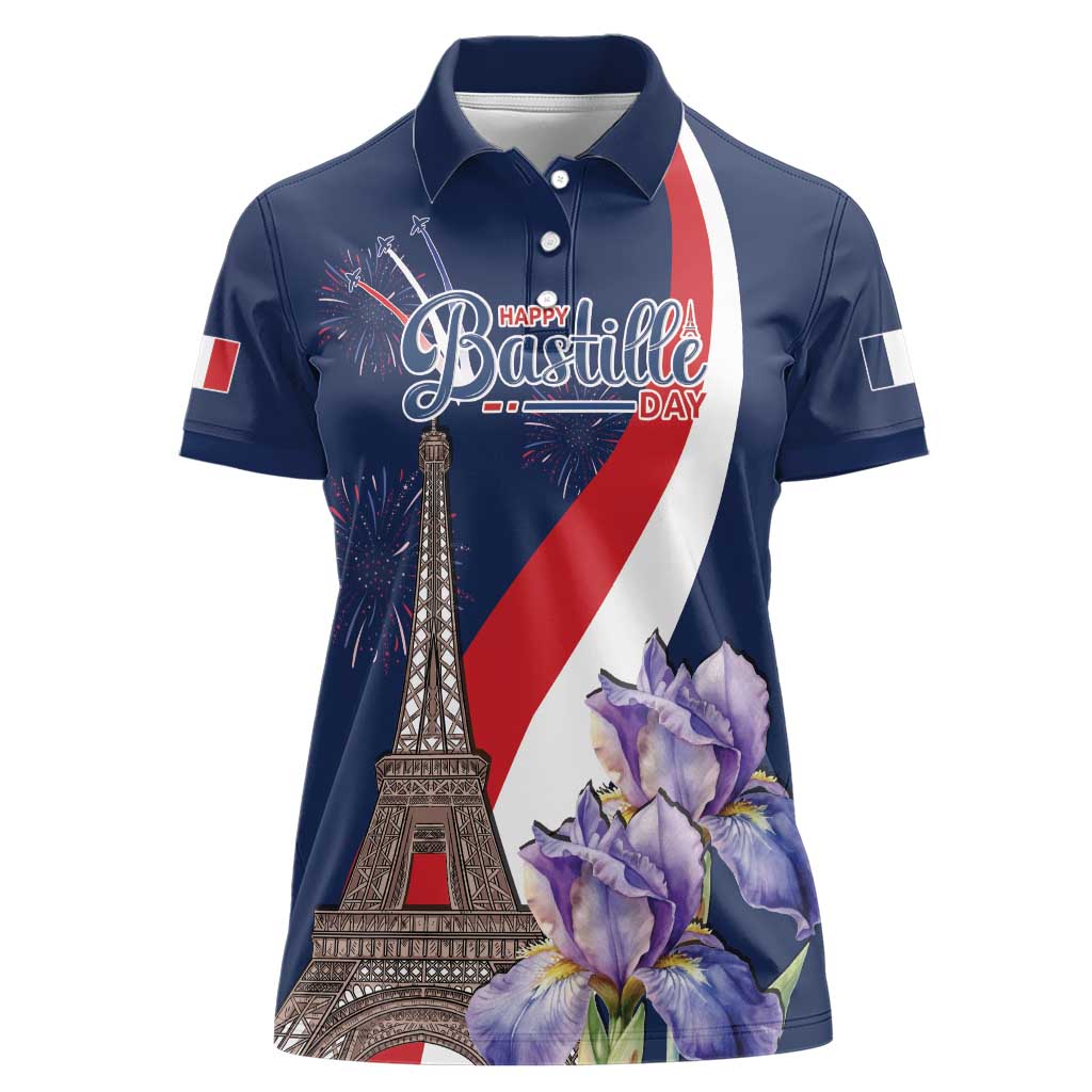 Personalized France Bastille Day Women Polo Shirt Le 14 Juillet
