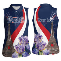 Personalized France Bastille Day Women Sleeveless Polo Shirt Le 14 Juillet