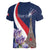 Personalized France Bastille Day Women V-Neck T-Shirt Le 14 Juillet
