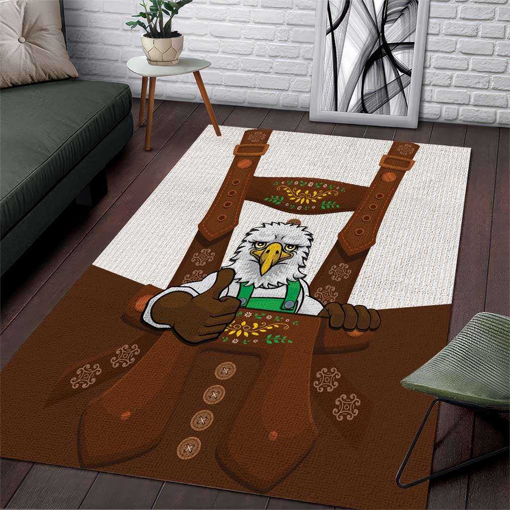 Lederhosen Costume Germany Area Rug Bald Eagles With Traditional German Pattern