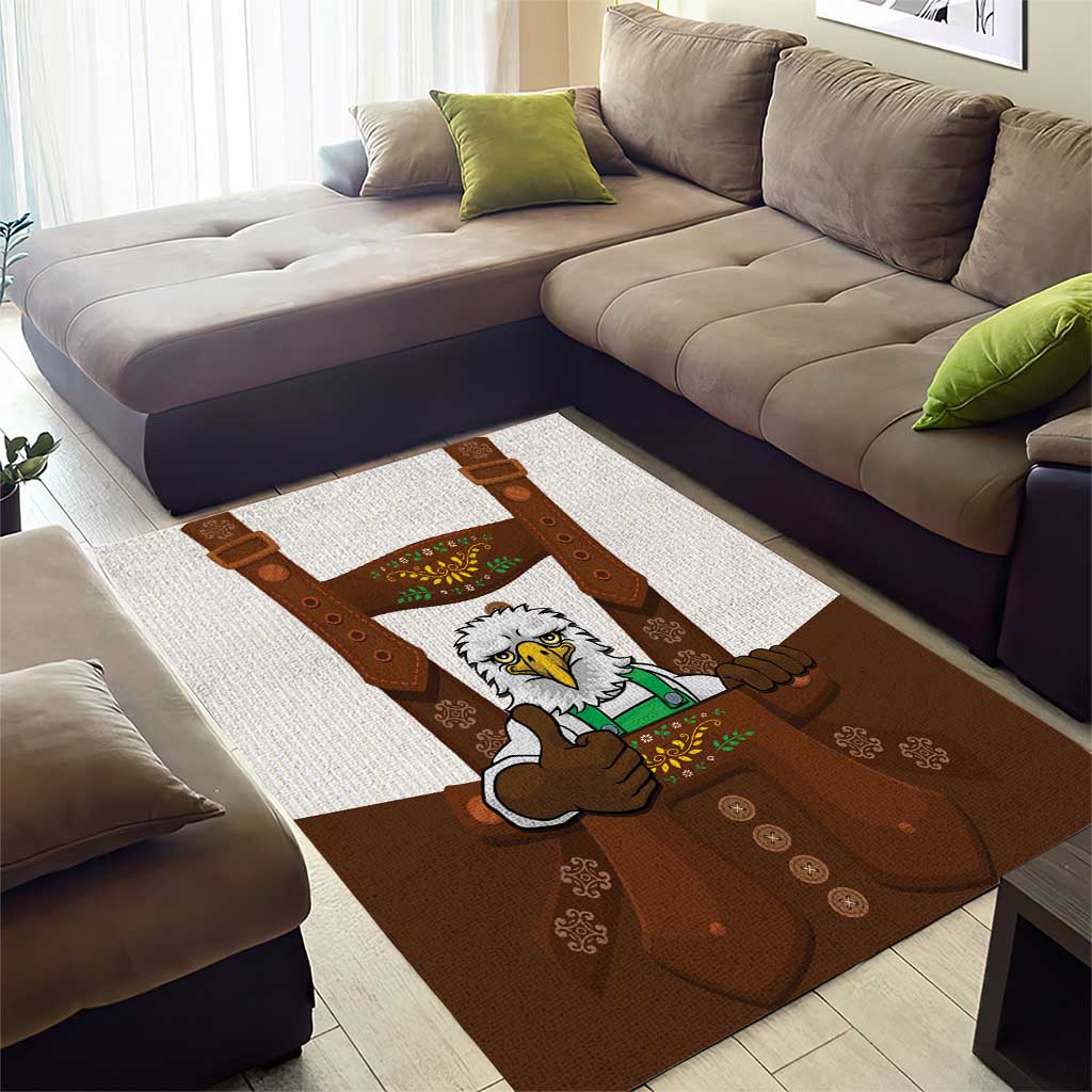 Lederhosen Costume Germany Area Rug Bald Eagles With Traditional German Pattern