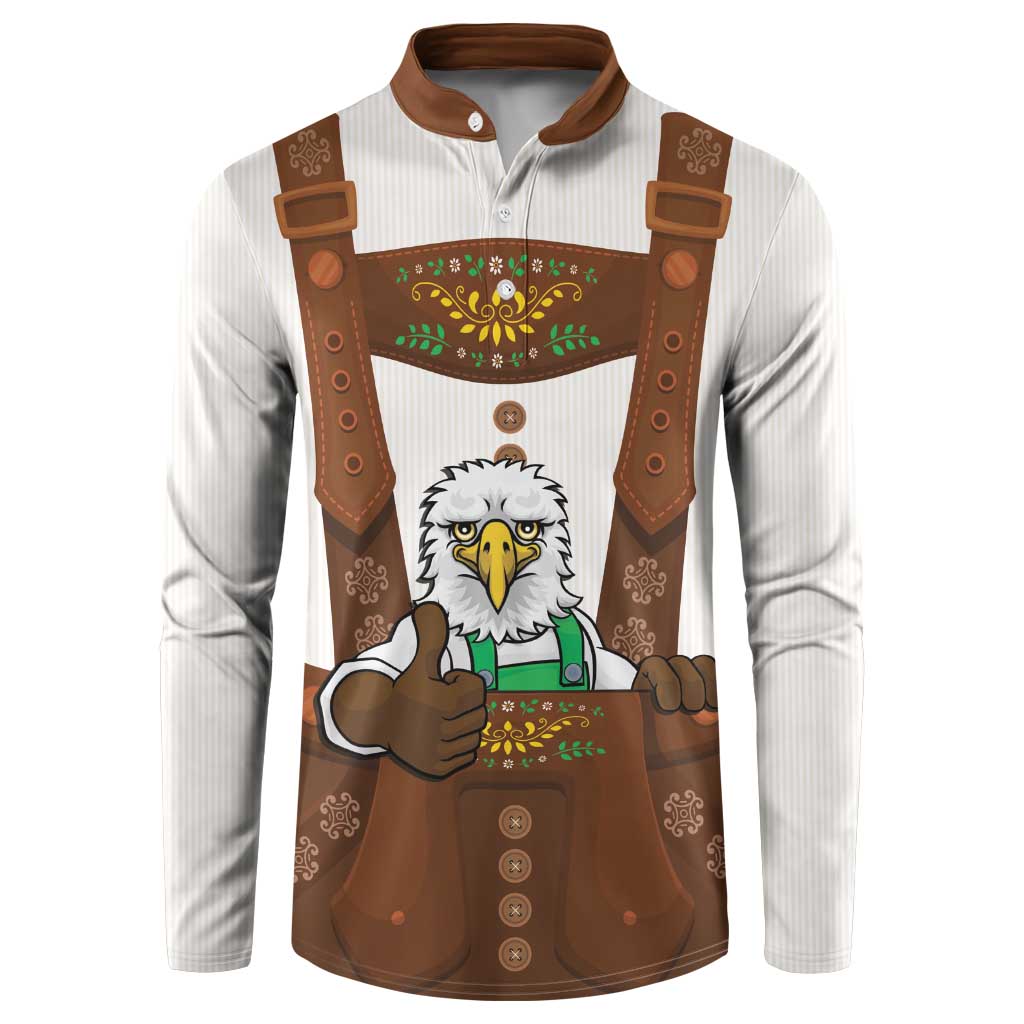 Lederhosen Costume Germany Button Sweatshirt Bald Eagles With Traditional German Pattern