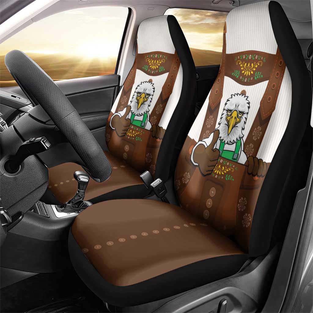 Lederhosen Costume Germany Car Seat Cover Bald Eagles With Traditional German Pattern