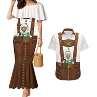 Lederhosen Costume Germany Couples Matching Mermaid Dress and Hawaiian Shirt Bald Eagles With Traditional German Pattern