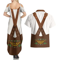 Lederhosen Costume Germany Couples Matching Summer Maxi Dress and Hawaiian Shirt Bald Eagles With Traditional German Pattern