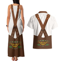 Lederhosen Costume Germany Couples Matching Tank Maxi Dress and Hawaiian Shirt Bald Eagles With Traditional German Pattern