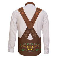 Lederhosen Costume Germany Family Matching Long Sleeve Bodycon Dress and Hawaiian Shirt Bald Eagles With Traditional German Pattern