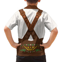 Lederhosen Costume Germany Family Matching Off The Shoulder Long Sleeve Dress and Hawaiian Shirt Bald Eagles With Traditional German Pattern