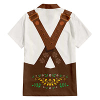 Lederhosen Costume Germany Family Matching Off The Shoulder Long Sleeve Dress and Hawaiian Shirt Bald Eagles With Traditional German Pattern