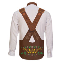 Lederhosen Costume Germany Family Matching Off The Shoulder Long Sleeve Dress and Hawaiian Shirt Bald Eagles With Traditional German Pattern