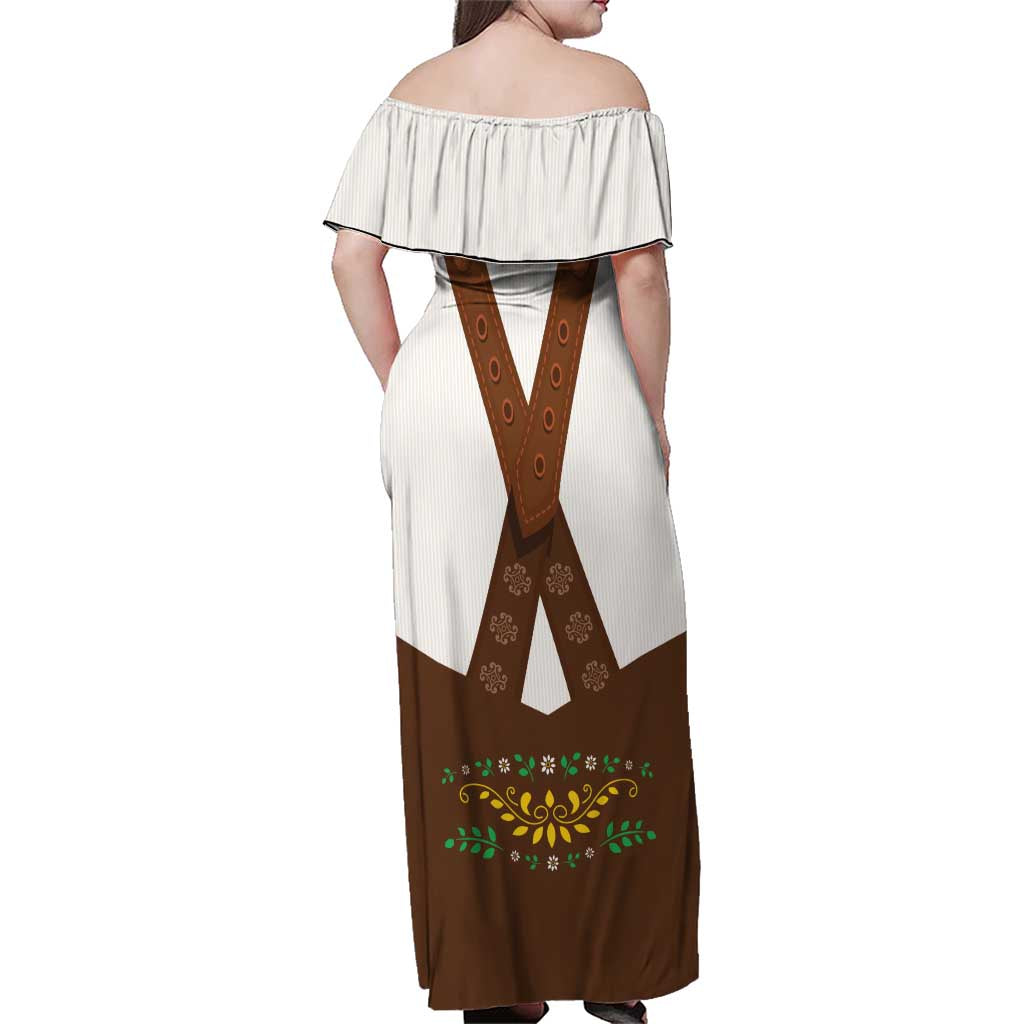 Lederhosen Costume Germany Family Matching Off Shoulder Maxi Dress and Hawaiian Shirt Bald Eagles With Traditional German Pattern