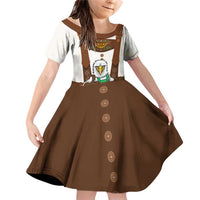 Lederhosen Costume Germany Family Matching Off Shoulder Short Dress and Hawaiian Shirt Bald Eagles With Traditional German Pattern