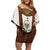Lederhosen Costume Germany Family Matching Off Shoulder Short Dress and Hawaiian Shirt Bald Eagles With Traditional German Pattern