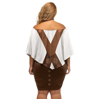 Lederhosen Costume Germany Family Matching Off Shoulder Short Dress and Hawaiian Shirt Bald Eagles With Traditional German Pattern