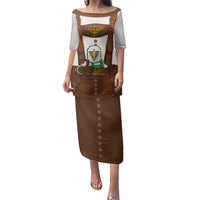 Lederhosen Costume Germany Family Matching Puletasi and Hawaiian Shirt Bald Eagles With Traditional German Pattern