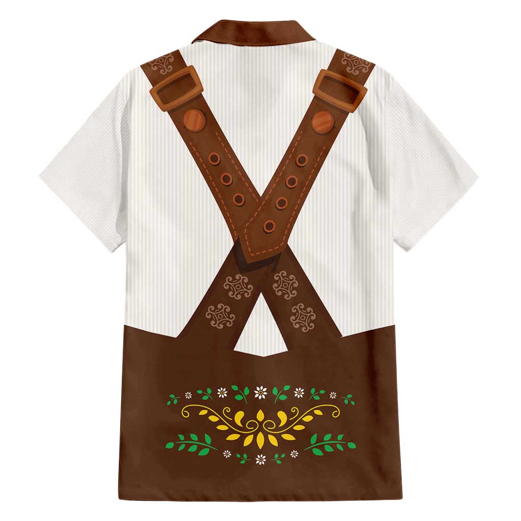 Lederhosen Costume Germany Family Matching Short Sleeve Bodycon Dress and Hawaiian Shirt Bald Eagles With Traditional German Pattern