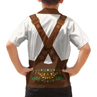 Lederhosen Costume Germany Family Matching Summer Maxi Dress and Hawaiian Shirt Bald Eagles With Traditional German Pattern