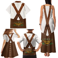 Lederhosen Costume Germany Family Matching Tank Maxi Dress and Hawaiian Shirt Bald Eagles With Traditional German Pattern