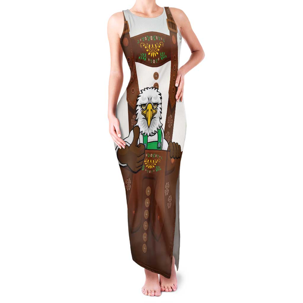 Lederhosen Costume Germany Family Matching Tank Maxi Dress and Hawaiian Shirt Bald Eagles With Traditional German Pattern
