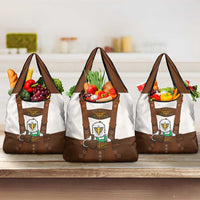 Lederhosen Costume Germany Grocery Bag Bald Eagles With Traditional German Pattern