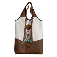 Lederhosen Costume Germany Grocery Bag Bald Eagles With Traditional German Pattern