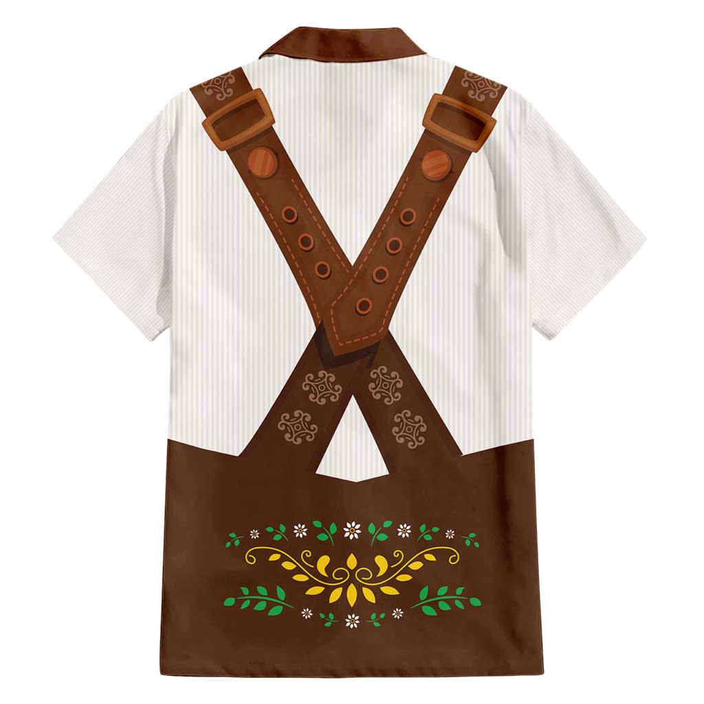 Lederhosen Costume Germany Hawaiian Shirt Bald Eagles With Traditional German Pattern
