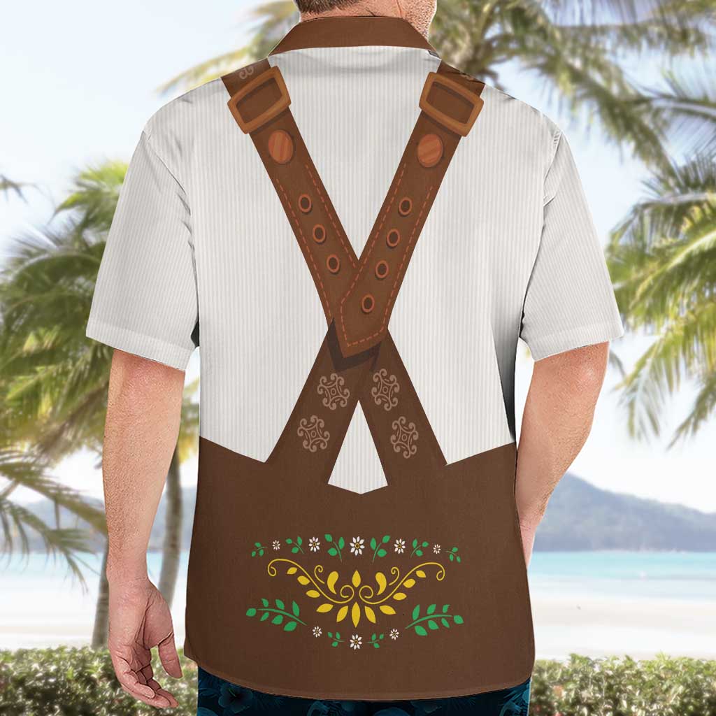 Lederhosen Costume Germany Hawaiian Shirt Bald Eagles With Traditional German Pattern