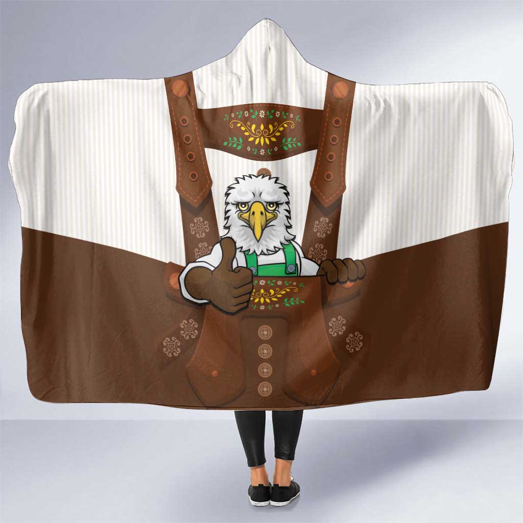 Lederhosen Costume Germany Hooded Blanket Bald Eagles With Traditional German Pattern