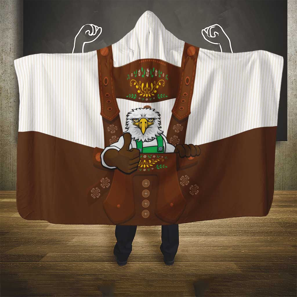 Lederhosen Costume Germany Hooded Blanket Bald Eagles With Traditional German Pattern
