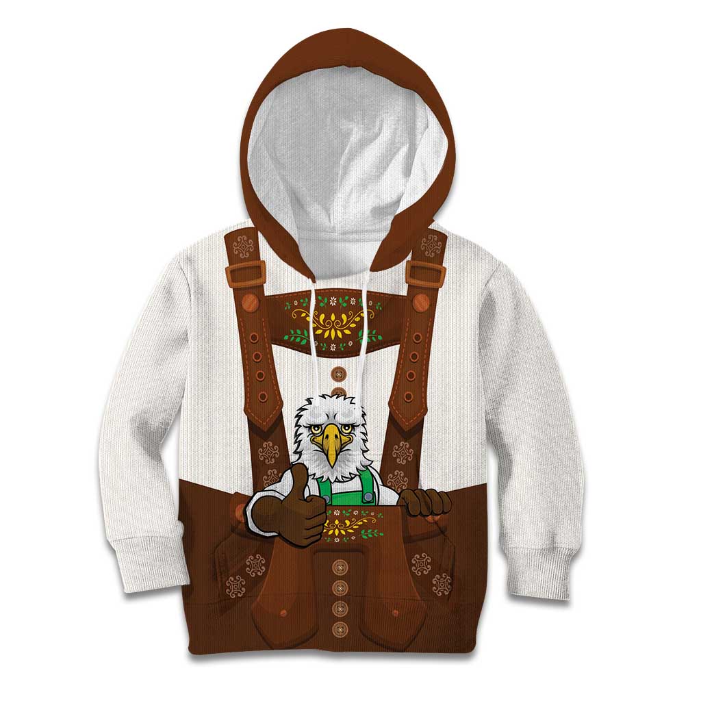 Lederhosen Costume Germany Kid Hoodie Bald Eagles With Traditional German Pattern