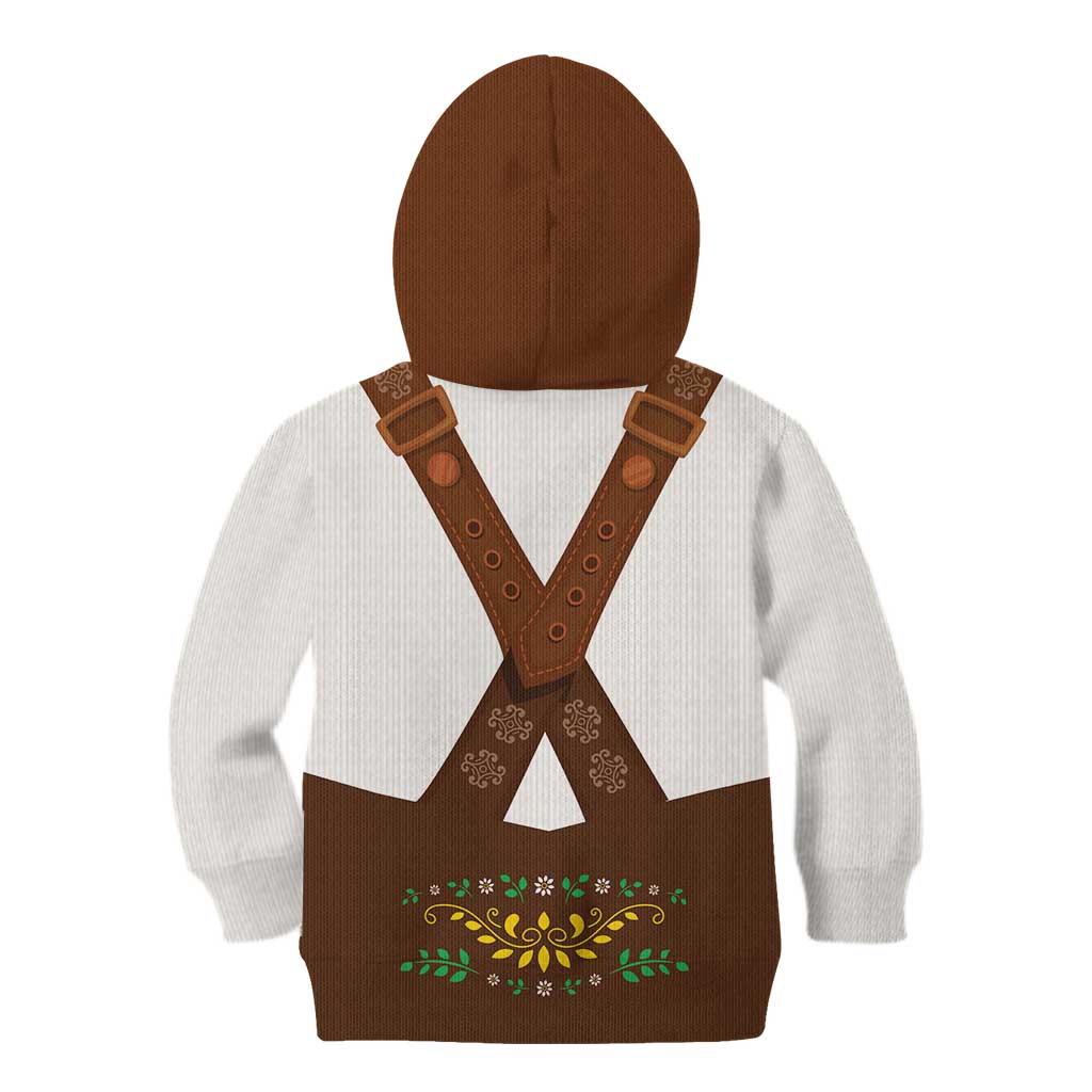 Lederhosen Costume Germany Kid Hoodie Bald Eagles With Traditional German Pattern