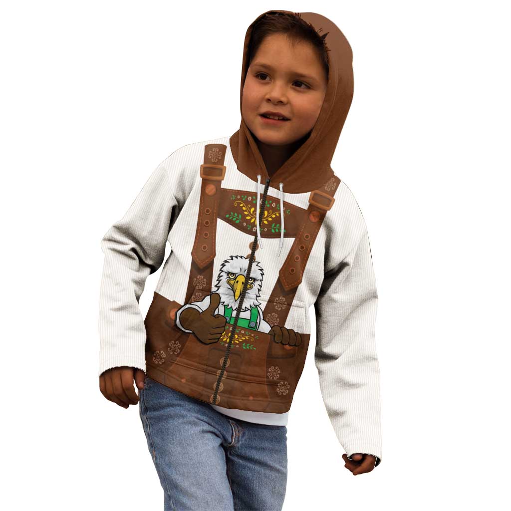 Lederhosen Costume Germany Kid Hoodie Bald Eagles With Traditional German Pattern