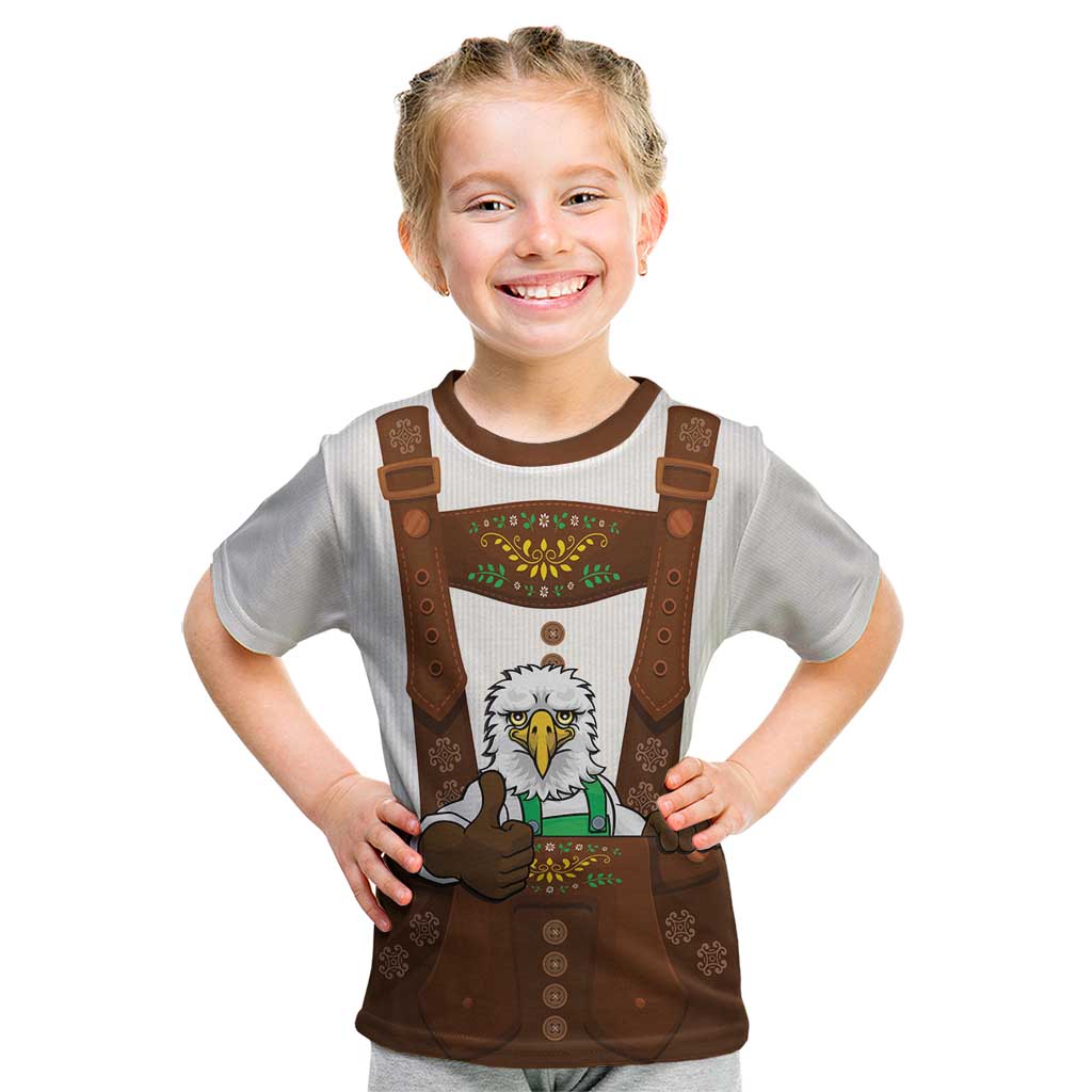 Lederhosen Costume Germany Kid T Shirt Bald Eagles With Traditional German Pattern