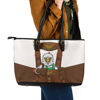 Lederhosen Costume Germany Leather Tote Bag Bald Eagles With Traditional German Pattern