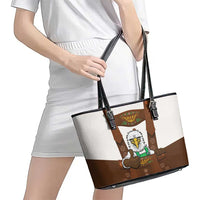 Lederhosen Costume Germany Leather Tote Bag Bald Eagles With Traditional German Pattern